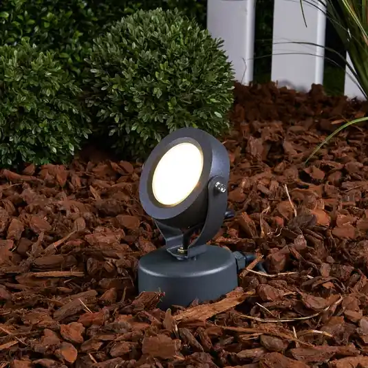 Lucande Faretto da esterno a LED Gavin, 33 cm, antracite, alluminio Prezzo Di Fabbrica