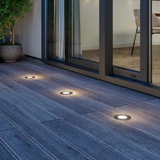 Lucande Lampada da incasso per pavimento a LED Ava, Ø 12 cm, rotonda, IP67 Ordina Subito
