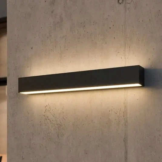 Applique a LED Lucande Lengo, 50 cm, antracite, luce verso l‘alto/verso il Promozione