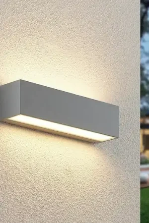 Affare Lucande Applique da esterni LED Lengo 25 cm argento up/down 3.000K