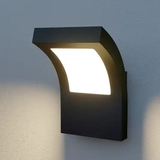 Arcchio Applique da esterni LED Advik, IP65, antracite, metallo Must-Have