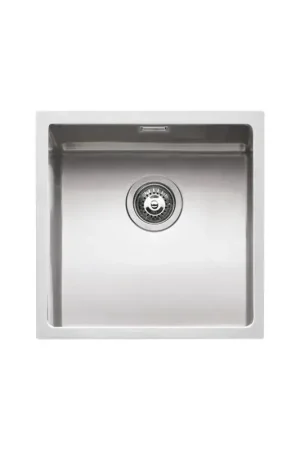 Offerta Lampo Square bowl kitchen sink in stainless steel undermount installation 40 x 40 cm Barazza 1X4040S