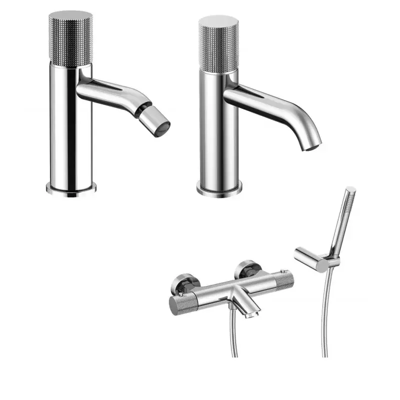 Complete bathroom set in chromed brass Paini Cox Grip KITGRIP5 Non Perdere
