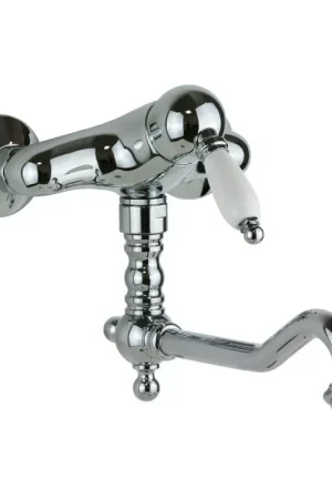 Wall-mounted kitchen sink mixer in chrome with long spout Gattoni Orta Old 2762/27C0.OLD Nuova Collezione