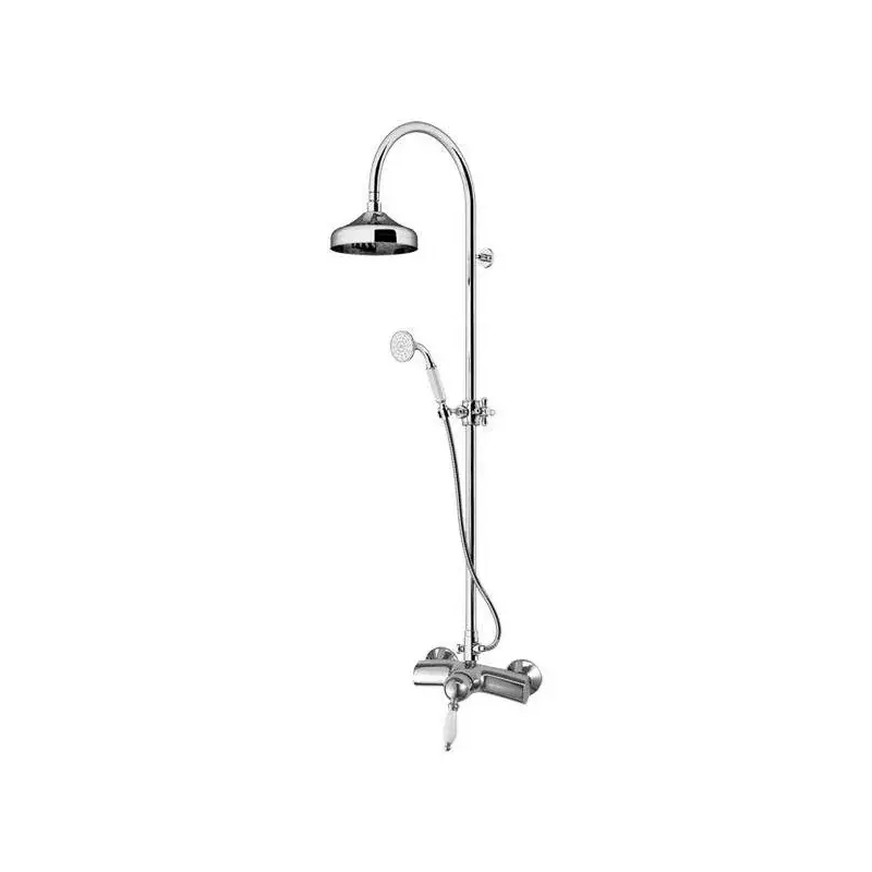 Prezzo Conveniente Shower column in chromed brass with diverter and Ø202 mm shower head Gattoni Orta Old KT125/27C0.OLD