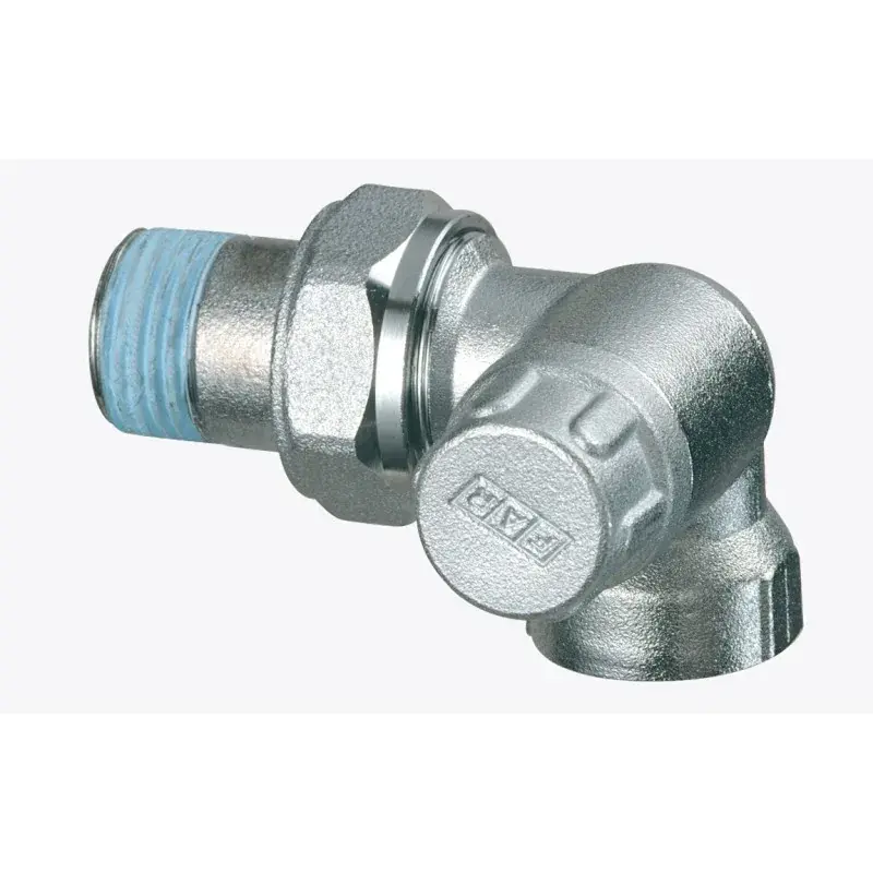 Must-Have Chrome-plated lockshield valve left-angled version FAR 1126