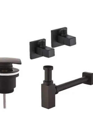 Bathroom furniture plumbing kit square matte black model Piralla KITSCA7 Novità
