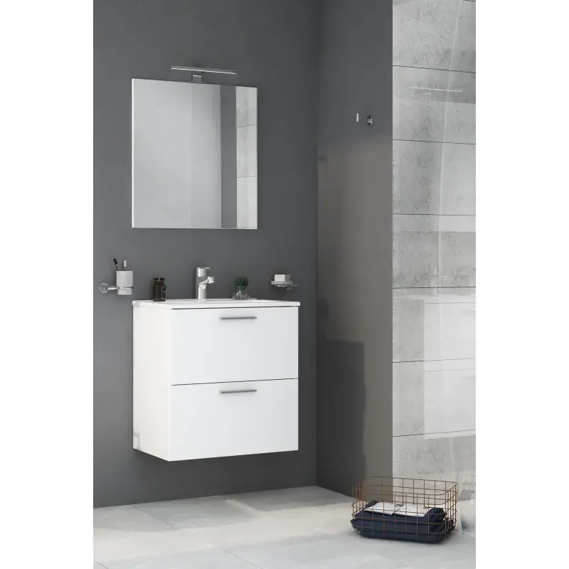 White lacquered bathroom cabinet 80 cm Vitra MIASET80B Ultima Occasione