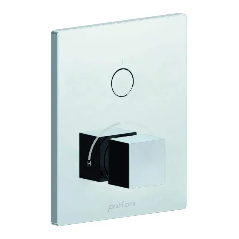 External part for built-in shower mixer with plate 180x150 mm Paffoni Compact Box CPM513CR Must-Have