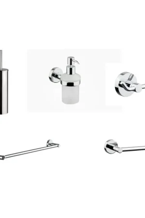 Compra Adesso Bathroom accessories set in chrome color I Crolla Venezia KITVENEZIA1