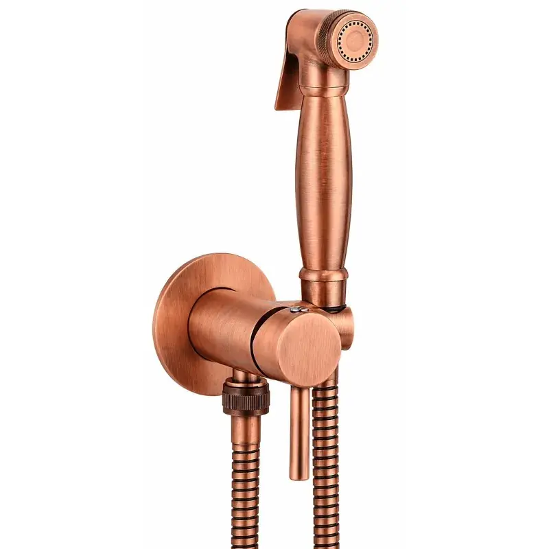 Built-in bidet set with mixer and shower in copper-finish brass Pollini acqua Desing D09181203RA Bestseller