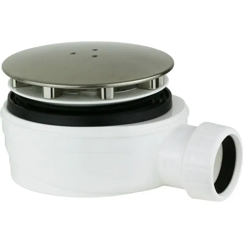Drain with universal siphon brushed steel color for shower trays Vicario 836/SACP.07 Più Venduto