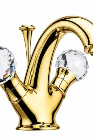 Ultimissimo Modello Basin mixer with drain plug in gold finish Webert Viktoria D700143010