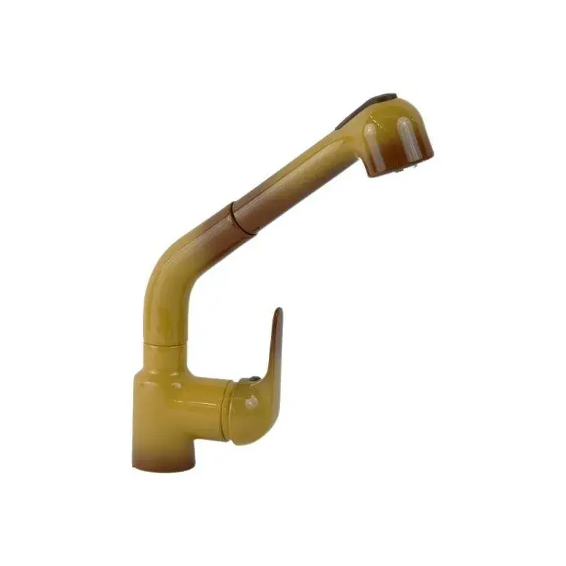 Kitchen sink mixer with high spout, pull-out shower, earth color of France Gattoni Callisto 0400/PC0T Nuova Collezione