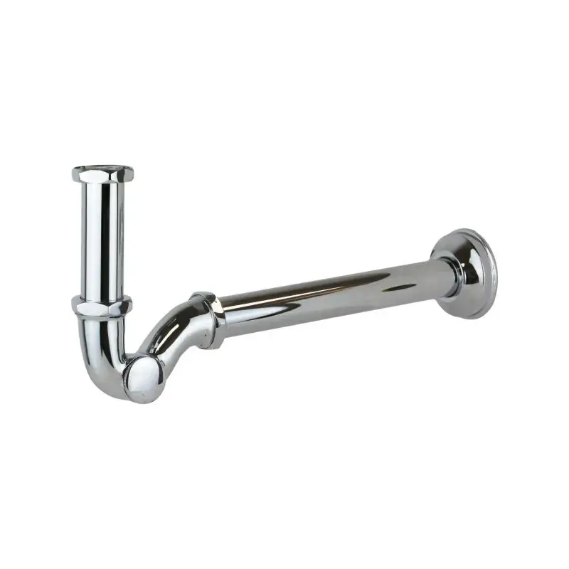 Sifone in ottone ad "S" con tappo d‘ispezione colore cromo Resp OMP0000570 Subito Disponibile