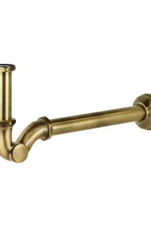 Novità Sifone in ottone ad "S" con tappo d‘ispezione colore bronzo Zanetti BR-101