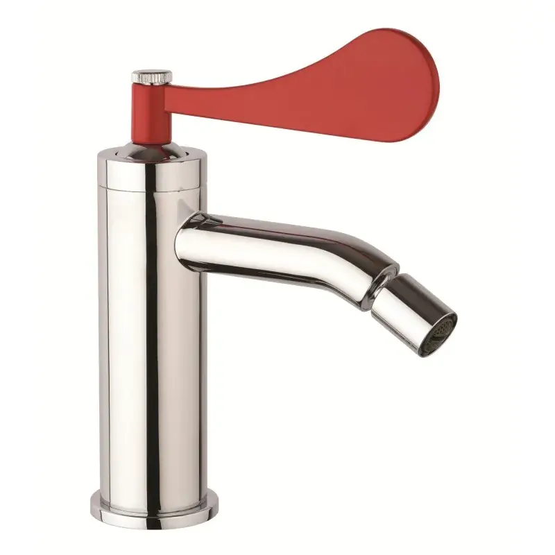 Promo Stagionale Miscelatore bidet con piletta di scarico 1"1/4 con leva rossa Mamoli Paola&TheBathroom 594300002C01