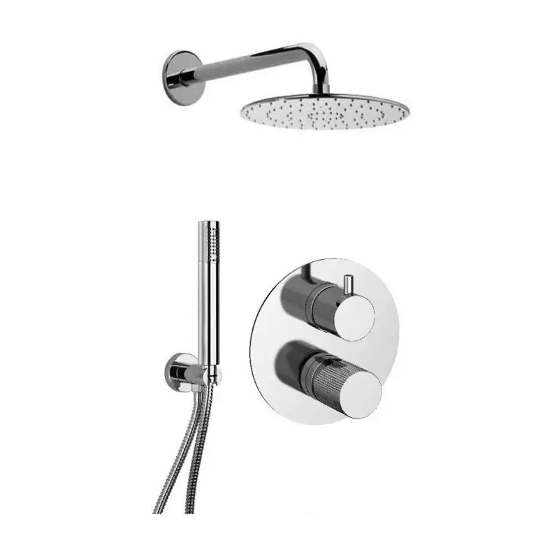 Set doccia completo di incasso due uscite Paini Cox GRIP 7GCR433D Professionale