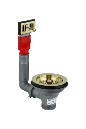 Basket universale per lavelli cucina con troppo pieno colore oro spazzolato LIRA 1745.204 Più Venduto