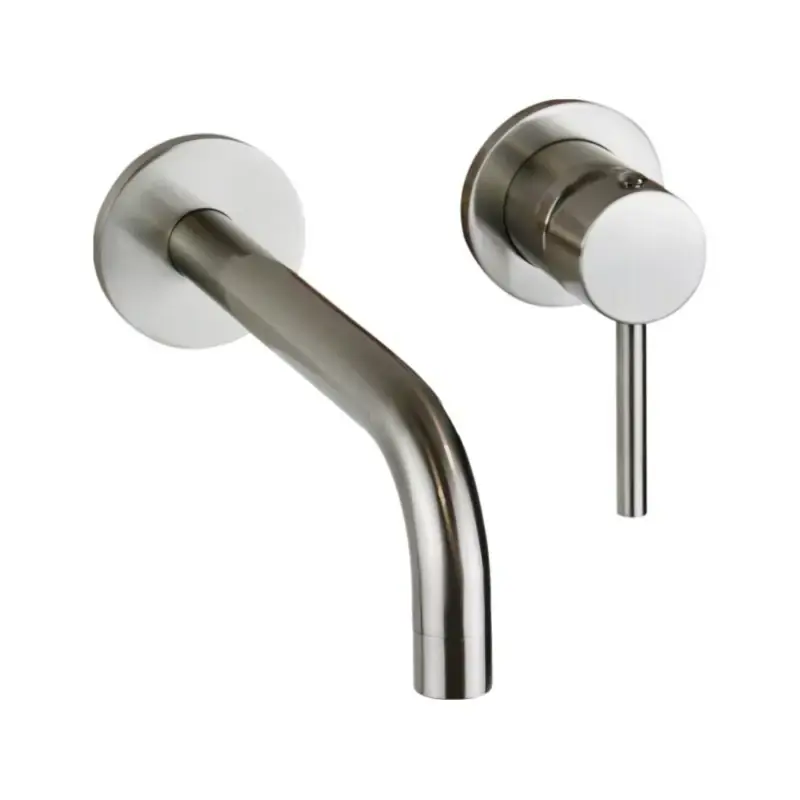 Ultima Occasione Miscelatore lavabo a parete in colore steel looking linea moderna Pollini Jessy MXLIMCMMCNS