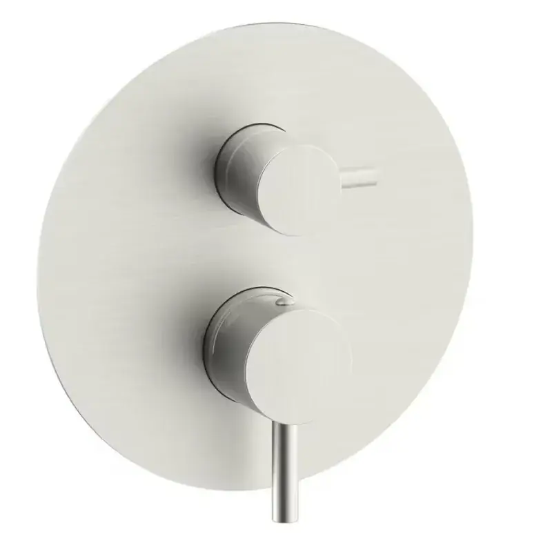 Compra Oggi Stesso Miscelatore incasso doccia due uscite colore acciaio spazzolato con deviatore rotativo Paffoni Light LIG018ST