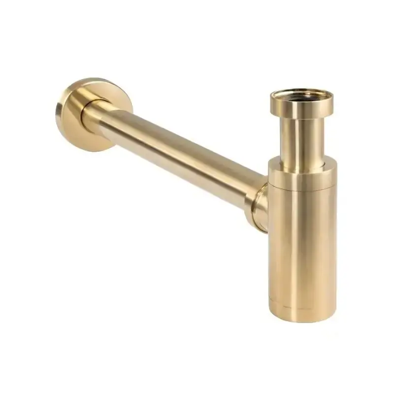 Offerta Lampo Sifone di scarico modello tondo universale 1"1/4 colore oro spazzolato Pollini ART 120ORS