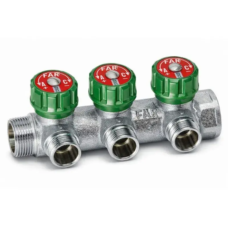 Offerta Speciale Collettore componibile cromato a 3 derivazioni 1/2" Eurokonus FAR 3822