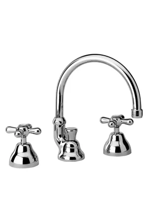 Batteria lavabo 3 fori con bocca orientabile Paini Liberty 17CR214 Di Tendenza