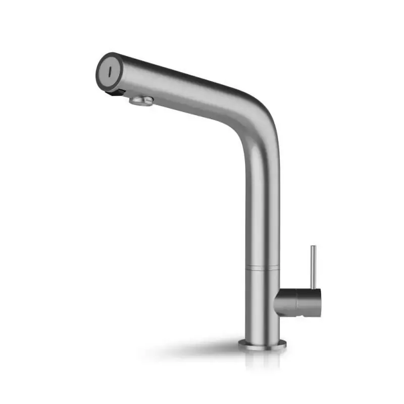 Prezzo Di Fabbrica Miscelatore lavello cucina elettronico con tecnologia dual sensor in colore acciaio spazzolato DMP Hello 200 86808