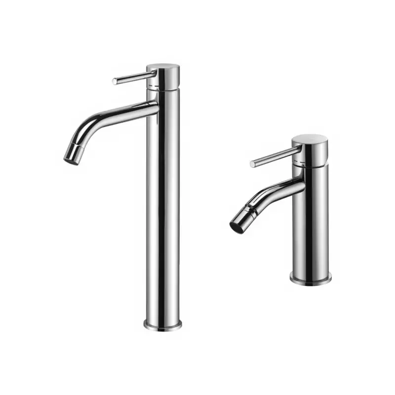 Economico Set miscelatore lavabo alto e bidet senza piletta di scarico colore cromo Paffoni Light KITLIG4CR