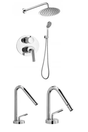 Kit completo per arredo bagno rubinetteria in colore cromo Piralla Garda KITGARDA8CR Nuovo Arrivo