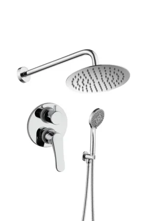 Kit doccia completo con soffione Ø20 cm Piralla Attila KITATTILA5CR Professionale