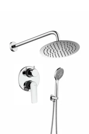 Acquista Ora Kit doccia completo con soffione Ø20 cm Piralla Lago KITLAGO6CR