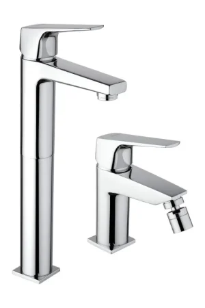 Kit miscelatori lavabo alto e bidet in colore cromo Piralla Iceberg KITICE3CR Compra Online