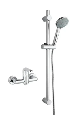 Set rubinetteria per cabina doccia completo di miscelatore e asta saliscendi Piralla Last KITLAST5CR Ultima Occasione