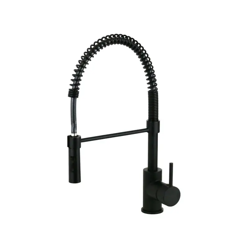 Compra Oggi Stesso Miscelatore lavello cucina in colore nero opaco con molla Pollini FEEL 1594TB