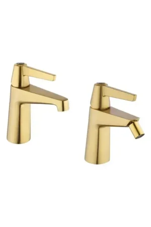 Set miscelatori lavabo e bidet monoforo colore ottone spazzolato Mamoli Gio Ponti KITGIOG3 Quantità Limitata