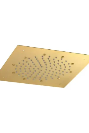 Vendita Finale Soffione da incasso a soffitto 30 x 30 cm in colore oro spazzolato Pollini Acqua Design MARTE SD4960303OS