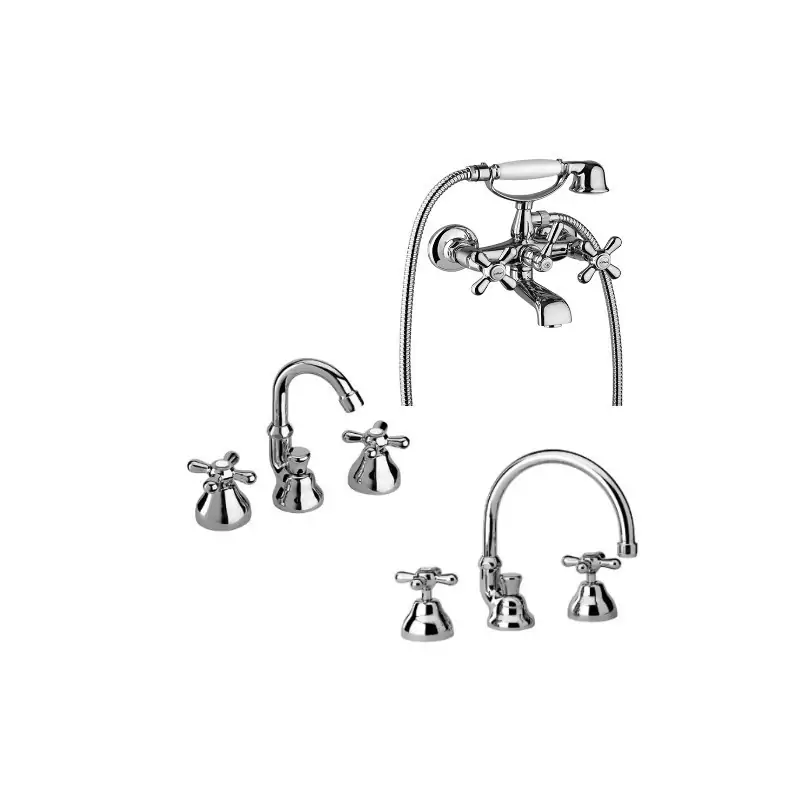 Occasione Imperdibile Pacchetto completo rinnovo rubinetteria bagno modello tre fori Paini Liberty LITLIB3CR