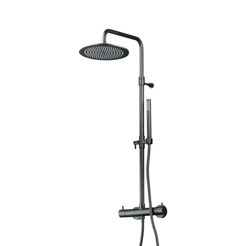 Direttamente Dal Produttore Colonna doccia meccanica modello tondo colore nero opaco Pollini Jessy 40P10264B0NO