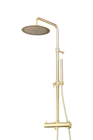 Affare Colonna doccia meccanica modello tondo colore oro spazzolato Pollini Jessy 40P10264B0OS