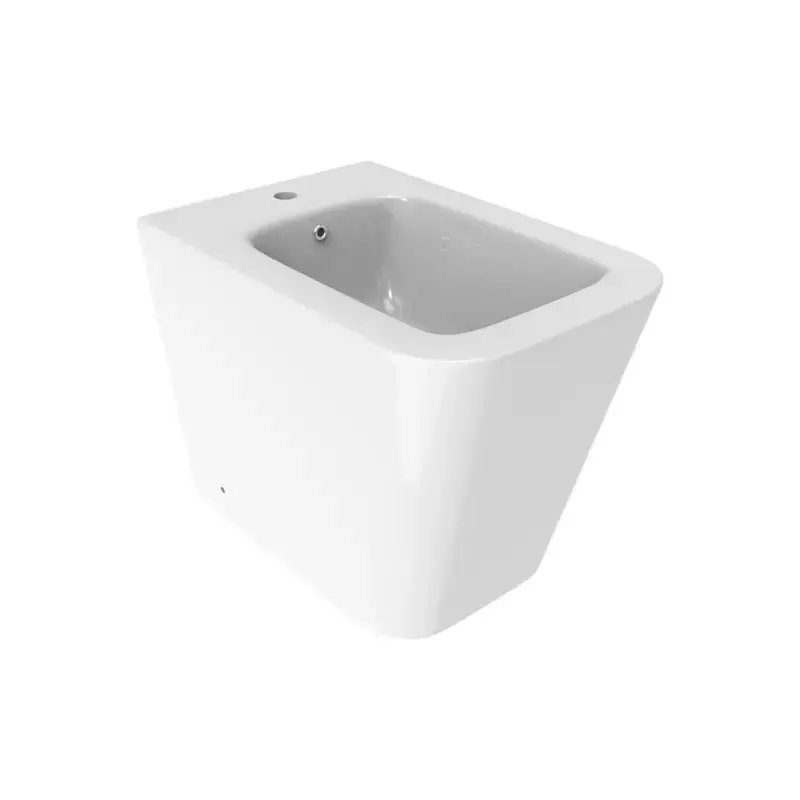 Bidet a terra installazione filo muro in ceramica colore bianco lucido Ercos Wave BCWAVLBIDE0003 Occasione