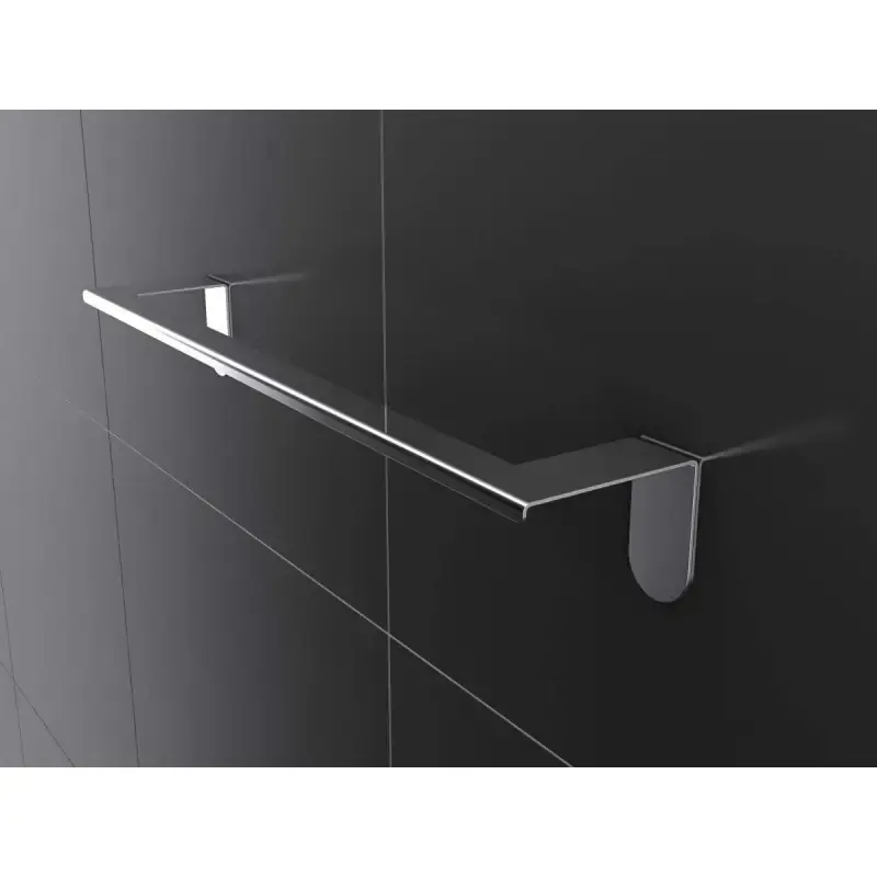 Popolare Portasciugamani in acciaio lucido fissaggio adesivo lunghezza 30 cm Capannoli Easy YE130 55A