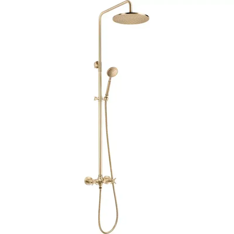 Prezzo Basso Colonna doccia con miscelatore meccanico 2 vie colore ottone spazzolato Deante Temisto NAC_M4QT