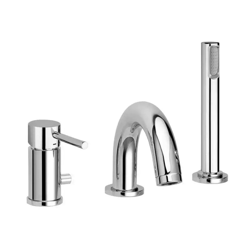 Miscelatore bordo vasca con deviatore e set doccia Paffoni Stick SK040LCR A Buon Prezzo