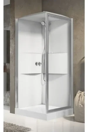 Cabina doccia multifunzione 90x90 1 anta battente versione standard Novellini Media 2.0 GF ME2GF90M-1AB Sconto