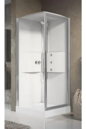 Cabina doccia multifunzione 80x80 1 anta battente versione idromassaggio Novellini Media 2.0 GF ME2GF80T1F-1AB Compra Adesso