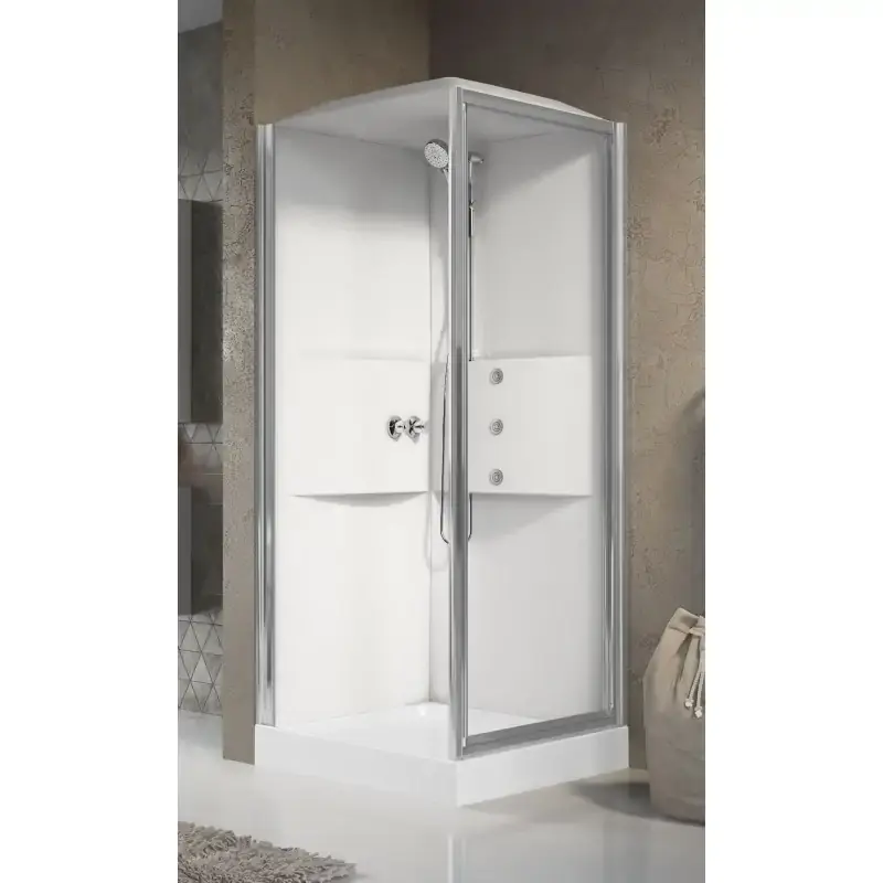 Cabina doccia multifunzione 80x80 1 anta battente versione idromassaggio Novellini Media 2.0 GF ME2GF80T1F-1AB Compra Adesso
