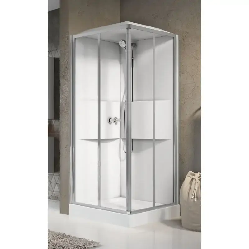 Occasione Cabina doccia multifunzione 90 x 90 2 ante scorrevoli e 2 fisse Novellini Media 2.0 A ME2A90M-1AB