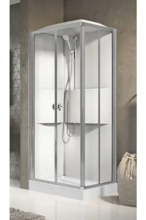 Cabina doccia multifunzione 90 x 70 2 ante scorrevoli e 2 fisse Novellini Media 2.0 A ME2A7090M-1AB Offerta